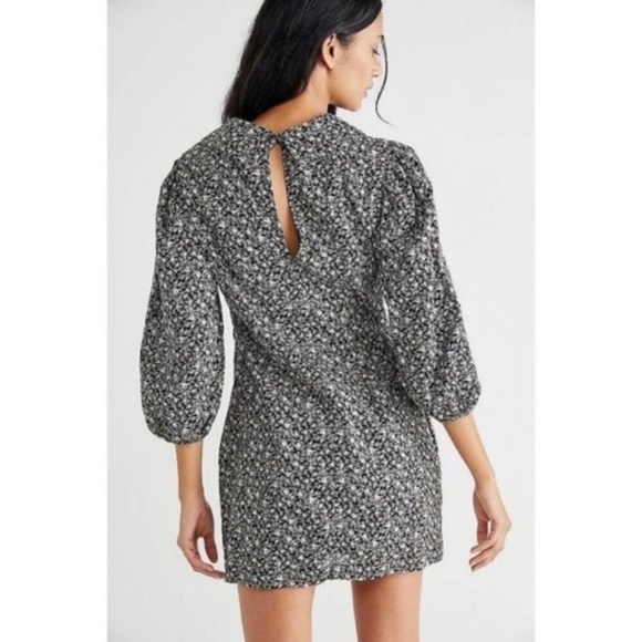 Free People Making Plans Cotton Floral Mini Dress 0 - Picture 4 of 4
